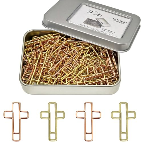 50 Stück Kreuz-Büroklammern für Bibelstudium, Bibelzubehör, christliches Lesezeichen, Geschenkidee