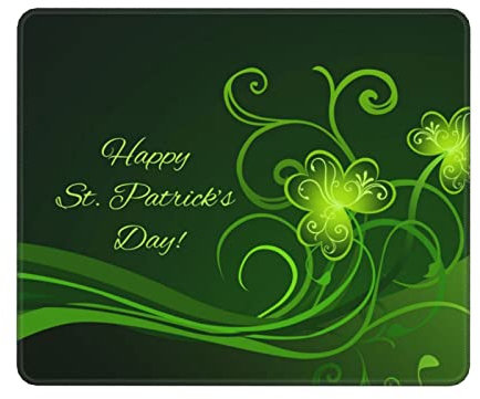 Happy st Patrick's Day Mauspad 30,5 x 25,4 cm Computer-Mauspad mit rutschfester Gummiunterseite für Computer, Laptop, Büro, Zuhause