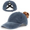 Zylioo XL-XXL Pferdeschwanz Basecap Großen Kopf,Washed Ponytail Kappe Größe 60-64,Criss Cross UV-Schutz Golf Cap
