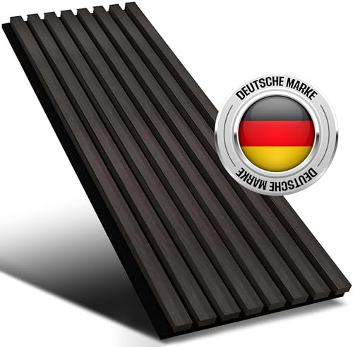 AS-Country Akustikpaneele Holz aus Hochwertigem MDF, Wandverkleidung 240cm x 60cm, Leicht & Langlebig für bessere Raumakustik Innenbereich Holzpaneele Wand Lamellenwand Design Wandpaneele Holz |Esche|