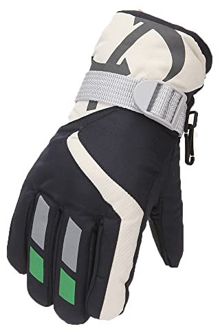 Skihandschuhe Kinder wasserdichte und Winddichte Schneehandschuhe für Junge/Mädchen Unisex Winterhandschuhe für Wintersport Skifahren Snowboard Reiten Laufen Wandern (Z0#Marineblau,M(7–11 Jahre))