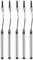QUARKZMAN 5Pcs Stylos Stylet Métalliques Rétractables en Métal pour Téléphones, Mini Stylets Capacitifs pour Tous Les Appareils à Écran Tactile, Argent