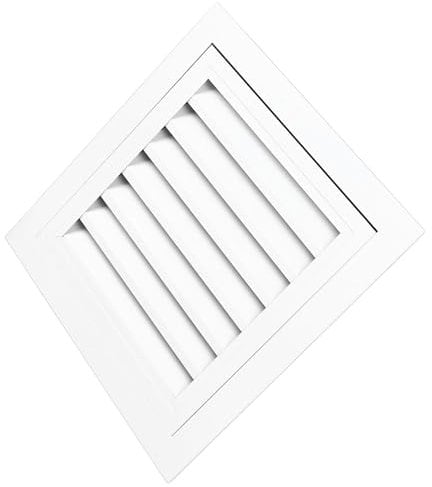 Griglia di Ventilazione a Parete, Dimensioni Esterne 35x35 Cm, Ventilazione Sul Timpano, 29,5x29,5 Cm, Dimensioni Interne per Ufficio