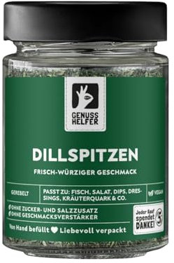 Bremer Gewürzhandel Dillspitzen, gerebelt, Dill Gewürz für Kartoffelsalat, Fisch und Gurkensalat, 27g im Glas