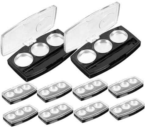 minkissy 10 Palette Di Ombretti Vuote Custodia Ricaricabile Organizer Portatile Per Fondotinta E Fard