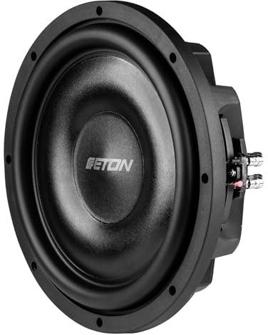 Eton MW 12 Flat - Potente subwoofer plano de 30 cm / 12 pulgadas, graves de carrera larga para coche, altavoz de graves con imán de neodimio, 2 bobinas de voz doble de 2 ohmios, 2 x 450 W, 1 unidad