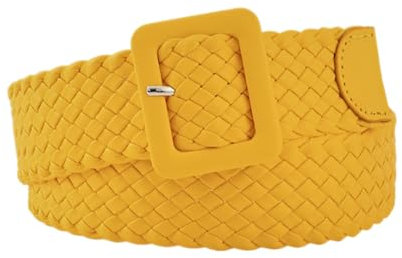 Kabelife Taillenkette Gürtel Damen aus Metall schmaler gürtel für Kleid Jeans Verstellbare Legierung Kette Mode Kettengürtel mit Quasten((Gelb)