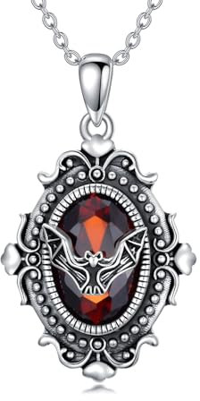 Shusukue Fledermaus Kette Damen 925 Silber Fledermaus Anhänger Kette Gothic Fledermaus Schmuck Mädchen Damen