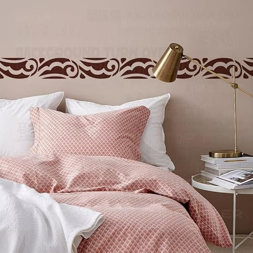 Listello Vintage Retro Trennwand-Schablonen für Wände an der Wand zum Bemalen Dekorieren von Kühlschränken, Vorlagen, Malerei, Gips, Dekoration, Basteln, Waschen, 70 cm