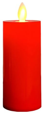 Stumpenkerzen mit beweglicher Flamme - Rote flackernde Kerzen - bewegliche Flamme Stumpenkerzen - Rote flackernde bewegliche Flamme LED-Kerzen - Gefälschte Kerzen, LED-Kerzen, Tischdekoration für