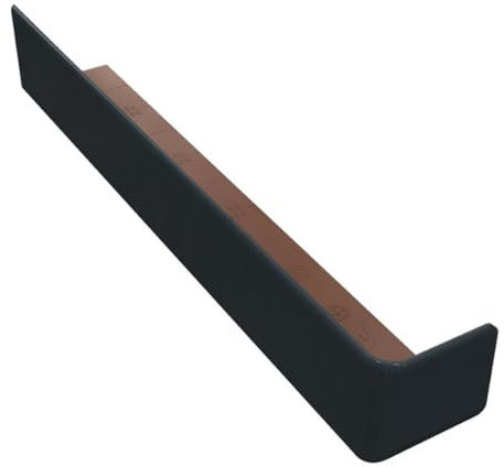 Façade d'angle en bois gris anthracite 300 mm