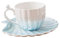 WATIIFUFU Delicato Set Di Tazze E Piattini in Ceramica in Stile Vintage Tazze Da Caffè Tè E Succhi Stoviglie Per Casa E Ristorante