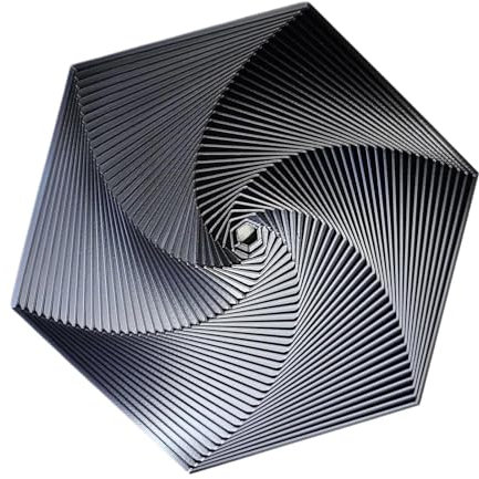Fraktales Fidget Hexagon, Druck Sechseck Fidget Spielzeug, Kinetisches Schreibtisch Spinnspielzeug, Hexagon S-pir-alspielzeug, SPI-ra-lkegel Fidget Spielzeug, Fidget Würfel für Angststörung ADHS