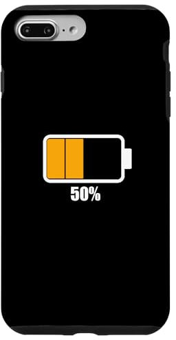 Coque pour iPhone 7 Plus/8 Plus Batterie demi [50% restant] Battery Dead T-shirt batterie faible