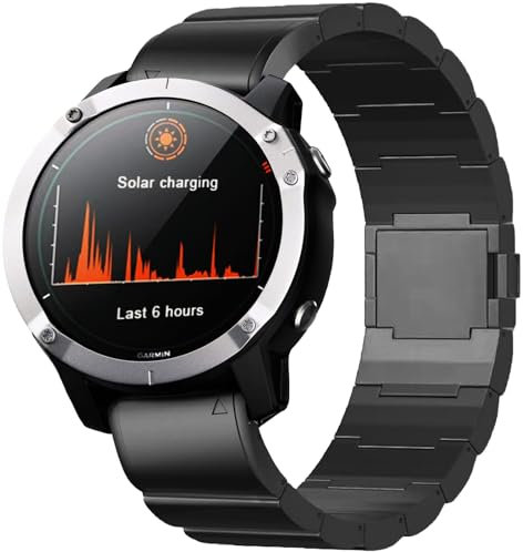 synsing Magnetisches Titan Armband 26mm Metall-Schnellverschluss Armband Kompatibel mit Fenix 8 51mm/Enduro 3 51mm/7X Pro/6X Pro/7X Solar/7X Sapphire Solar
