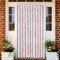 Toshilian Rideau de Porte Chenille, Rideau Anti-Mouches Rideau Moustiquaire Extérieur Rideau Anti-Mouches Gris argenté et Rose 90x220 cm Chenille