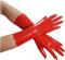 BERMEL Red Short Latex Gloves Rubber Gloves Clubwear Cosplay Costumes Accessory (M)