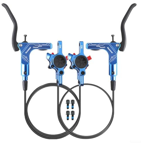 ZAMETTER Mountainbike Hydraulische Scheibenbremse, Doppelkolben, Zweiwege-Bremse, Fahrrad, Hydrauliköl, Scheibenbremse, Mountainbike, hydraulische Scheibenbremsen (blau)