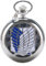 Pidak Kette / Halskette Uhr der Legion der Erkundung Farbe Silber - Durchmesser 5 cm Kette 65 cm, silber / schwarz, XL