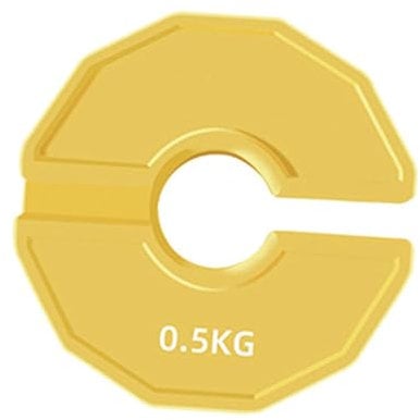 kowaku Dumbbell Fractional Weight Plate Add-on Change Weight Plate Easy to Store & Carry Gym Supplies for Kettlebell Micro Loading, Yellow, 0.5kg