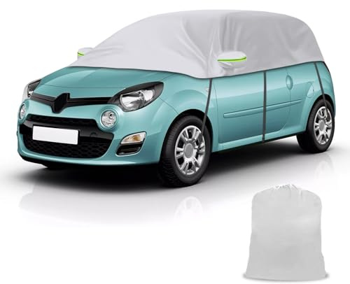 Opaltool Halbgarage Kompatibel mit Renault Twingo 1993-2024 | mit Verstellbaren Haken, Reflektierendem Streifen und Ohrkappen, Wasserdichtigkeit, Schutz vor Staub, Eis und Schnee