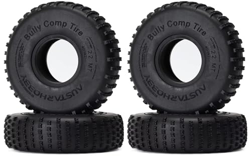 KINGCOO 4Stück 2,2 Zoll Rock Gummi Reifen Buggy Bully Comp Radreifen 142 * 40MM für 1/10 RC Rock Crawler Auto für Axial SCX10 TRX4 Wraith 90018 RR10 RBX10 Bomber JIMNY