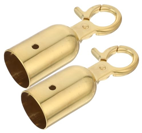 Ipetboom Crochets de Corde en Métal Doré Lot de 2 Pièces pour Barrières de Sécurité Protection L'effilochage Construction Stable pour Rambardes et Événements