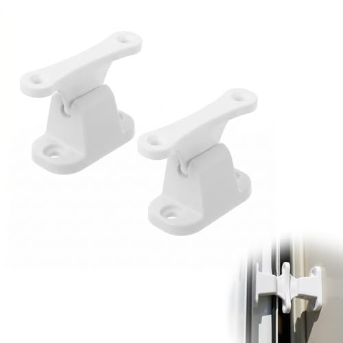 Zolara 2 Pièces Retenue de Porte en Plastique, Bloc Porte Caravane en Plastique, Convient pour les Camping-Cars, Caravanes et Bateaux, Blanc