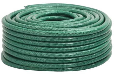 Ziaphsol Tubo da giardino verde, 1 pollice, 30 m, in PVC, a 3 strati, da 4 a 12 bar, per irrigazione del giardino, tubo dell'acqua e collegamento all'irrigatore