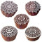 Royal Kraft Indisch Entwürfe Blumen und Mandala Holz Stempel für Drucken (Set von 5)