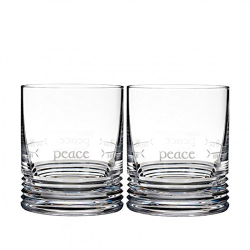 Waterford Ogham Peace Lead Crystal Tumbler (Set of 2)