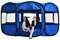 Amazon Basics Achteckig Tragbarer, weicher Haustier-Laufstall, 114 cm, Blau