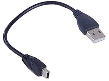 Xuniu Micro USB Cable Charger, USB 2.0 Short A Mâle à Mini 5 Broches B Adaptateur de Cordon de câble de données Noir 12,5-22cm Blanc