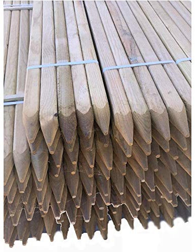 Todo Cultivo Tutor de Madera de Pino tratado de 40x40 mm. 1,5 m. de Altura. Pack de 10 Unidades. Destinado para arboles de Crecimiento vigoroso.