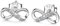 Billie Bijoux Frauen 925 Sterling silber Unendlichkeit baumeln Ohrstecker Unendlichkeit Liebe Rundschnitt CZ Diamant Schmuck Frauen Mädchen Geschenk zum Geburtstag (infinity studs)