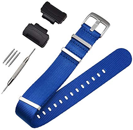 Shieranlee NATO Nylon Strap Armband Kompatibel mit Casio G-Shock GA-110 120 GA-400 GD-100 DW-5600 GLS-8900 Canvas Men Bracelet Band Black Adapters