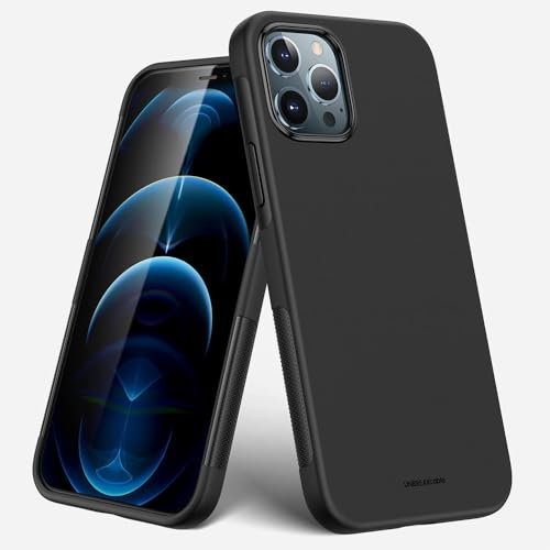 UNBREAKcable Hülle Kompatibel mit iPhone 12/12 Pro - Stylische Ultra-dünne TPU Handyhülle, Case, Cover für iPhone 12/12 Pro (6,1 Zoll) 2020 [Fallschutz, rutschfest] - Matt Schwarz, UBNU253