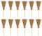 EXCEART Mini Broom with Red Rope 12Pcs Mini Brooms Decorative Craft DIY Decoration Party Hanging Festival Accessory (Large Size)