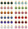 Gukasxi 96 Stück Kristall Geburtsstein Anhänger Runde Geburtsstein Charms Schmuck Hängen Strass Perlen für Armbänder Halsketten Ohrring Schmuckherstellung DIY Handwerk (12 Farben) (Gold)