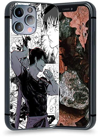 Toji Fushiguro Japanische Anime Stoßfeste Handyhüllen Manga-Print gehärtetes Glas Schutzhülle für iPhone 12
