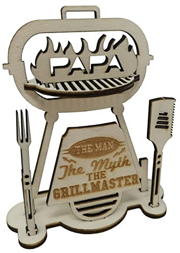 Woodland Mail Vatertagskarte oder Karte zum Geburtstag- Holz Popup Popout Grillmaster Papa Geburtstagskarte Grill