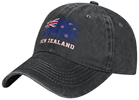 Washed Denim New Zealand Flag Kiwi Country Baseball Cap Men Black Vintage Cotton Hat Unisex Dad Trucker Hats Women