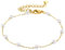 Heideman Armband Elula Damen aus Edelstahl gold farbend poliert Armkette für Frauen mit Perle weiss