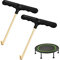 Pinsheng 2 Stück Trampolin Werkzeuge - Metall Federzug T-Haken, Federspanner, Feder Hook Zelthering Abzieher für Jumping