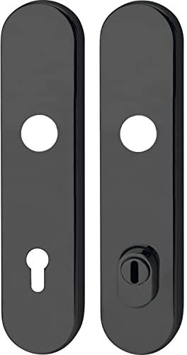 MARCHESI 3960.31AKD.253 DIN Sicherheits Langschildgarnitur für Knopf, mK. WK3, PZ92, schwarz