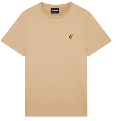 Lyle & Scott Mens Logo T-Shirt Crew Short Sleeve Tee Top Khaki L