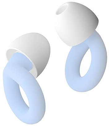 ORANDNOT Ohrstöpsel zur Geräuschreduzierung, weiche wiederverwendbare Silikon-Ohrstöpsel für Schlafen, Konzerte, Motorrad, Reisen & Geräuschunterdrückung, 33 dB, 8 Ohrstöpsel in XS/S/M/L (Blau)