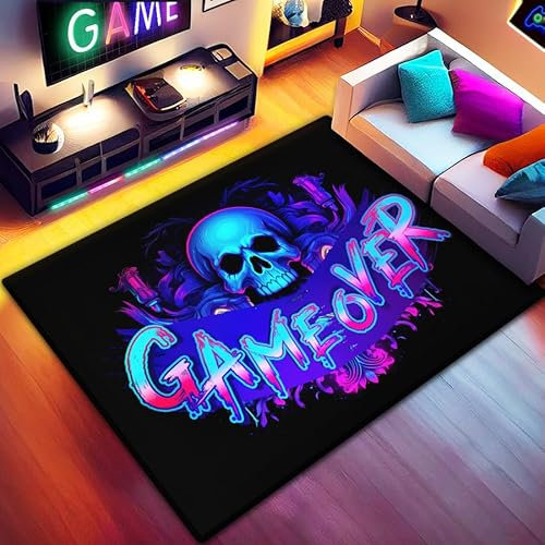 ERWAAD Gaming-Teppich für Jungenzimmer – Gamer-Teppich mit Game-Controller-Design für Spielzimmer, Esport-Zimmer und Jungen-Spiel-Themen-Schlafzimmer, 91,4 x 61 cm