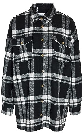 Noisy May Damen Nmflanny L/S Long Shacket Bg Noos Jacke