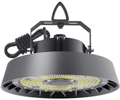 LED Hallenstrahler 150W Kaltweiß 5000K | 25500lm 90°Abstrahlwinkel UFO Highbay Industrielampe IP65 Hallenbeleuchtung für Gewerbliche Lager/Werkstatt/Garage leuchte